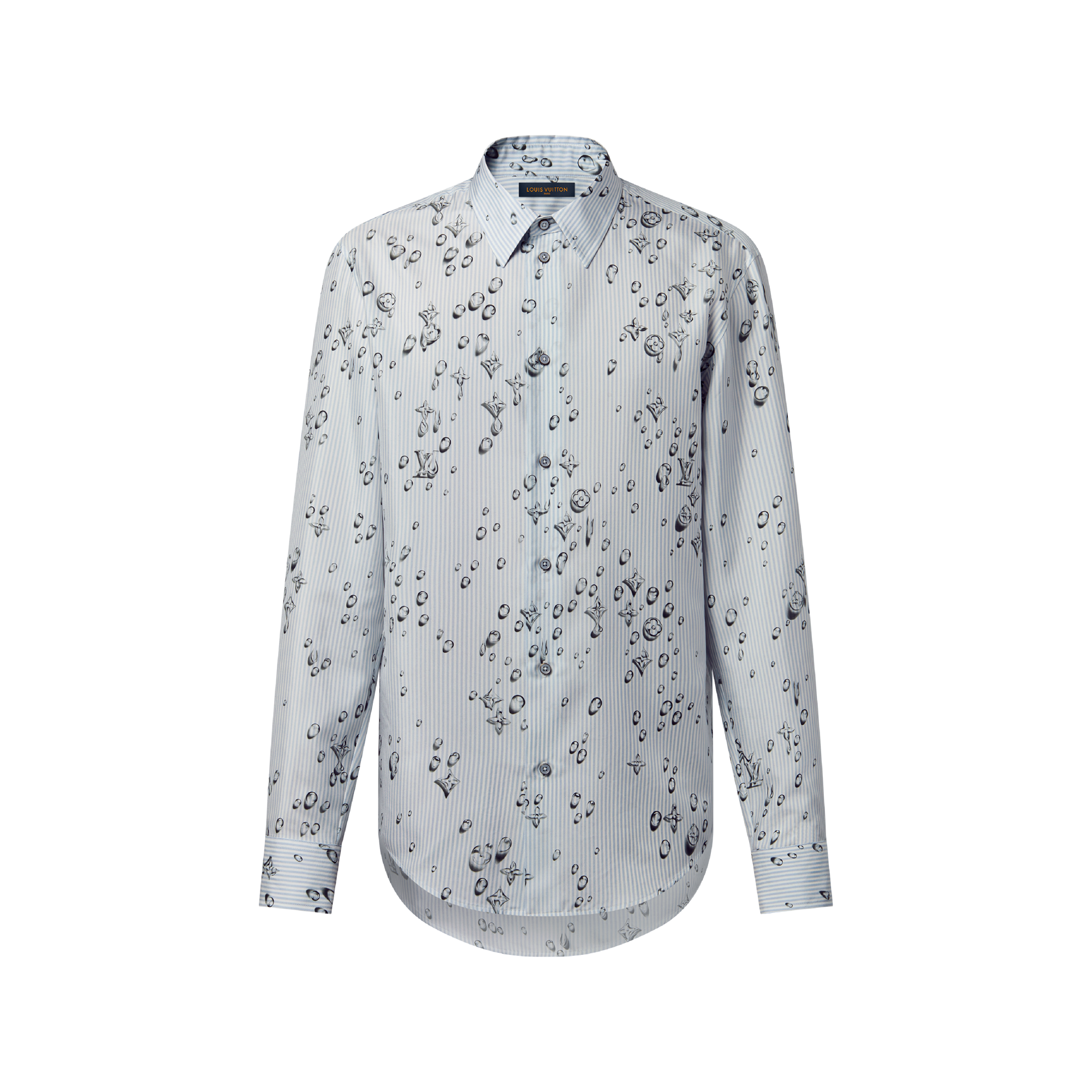 【極美品】ルイ ヴィトン モノグラム ストライプ ジャガード織り シルバー 極美品✨】ルイヴィトン ストライプ柄 シャドーモノグラム 水色黒青